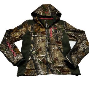 Under Armour Storm Women's M ColdGear RealTree Camo Water Resistant Hunting Coat